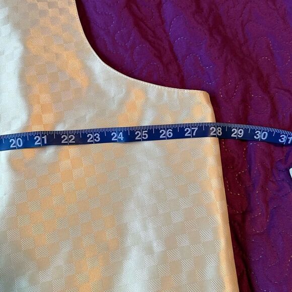 Andrew Fezza XXL vest sunny light yellow - checkered pattern - white back - Picture 3 of 5